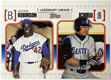 Jackie Robinson Ichiro Suzuki Topps Baseball Legendary Lineage