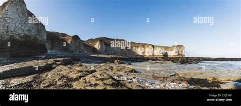 Wild White Chalk Cliffs At The Seashore Of England Beach Concept