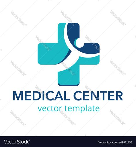 Medical center logo template Royalty Free Vector Image