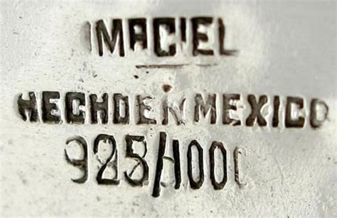 Mexican Sterling Silver Marks Marks And Hallmarks Of Mexico Makers M