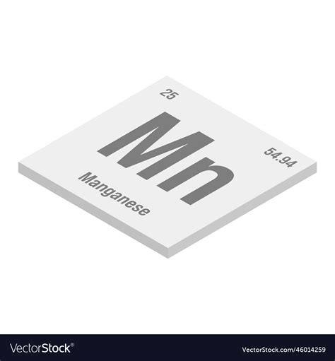 Manganese Mn Periodic Table Element Royalty Free Vector