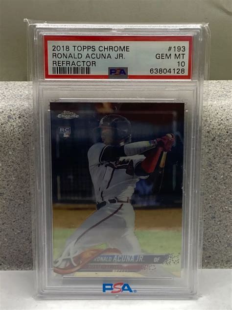 Ronald Acuna Jr 2018 Topps Chrome 193 Refractor PSA 10 Price Guide