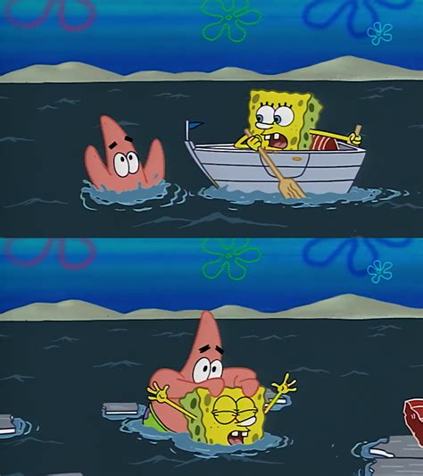 SpongeBob SquarePants - Patrick drowning SpongeBob - Meme example in comments - (request made by ...