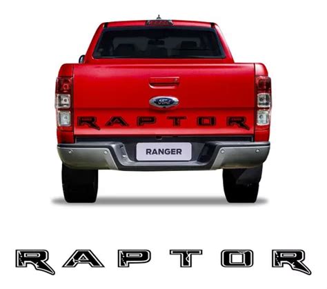 Faixa Traseira Ranger Raptor 2020 Adesivo Corroído Preto