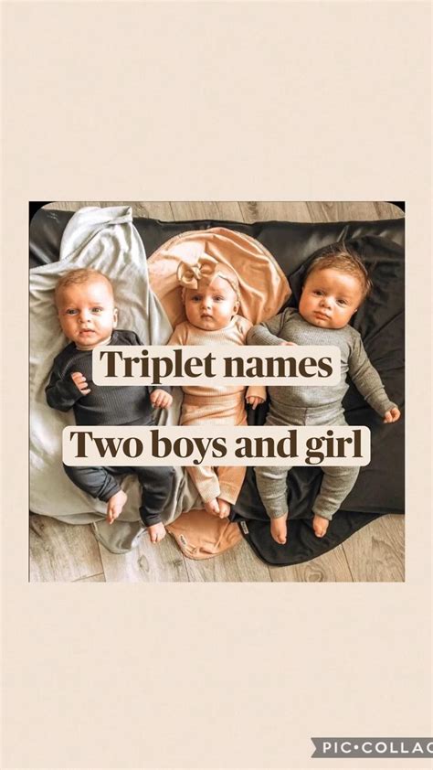 Triplet names Two boys and girl | Country baby names, Cute baby names ...