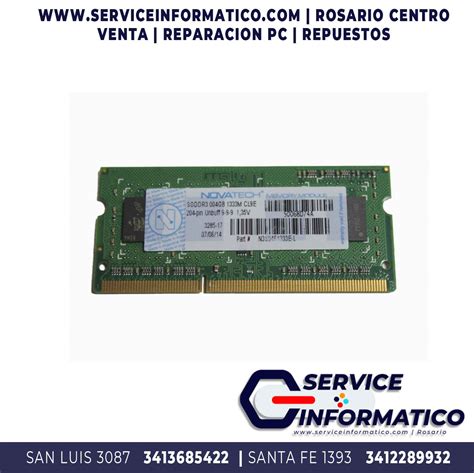 114 Memoria Ram Ddr3 2gb Novatech Ram Memory Module Sodimm