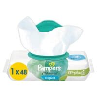 Lingettes Bébé Harmonie Aqua PAMPERS le paquet de 48 lingettes à Prix