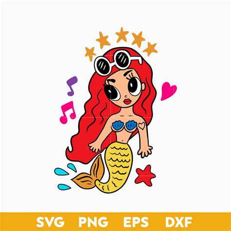 Karol G Mermaid Svg Karol G Sirenita Svg Karol G Red Hair Inspire