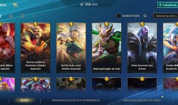 258 SKINS CONTA WILD RIFT 8 LENDARIA League Of Legends Wild Rift