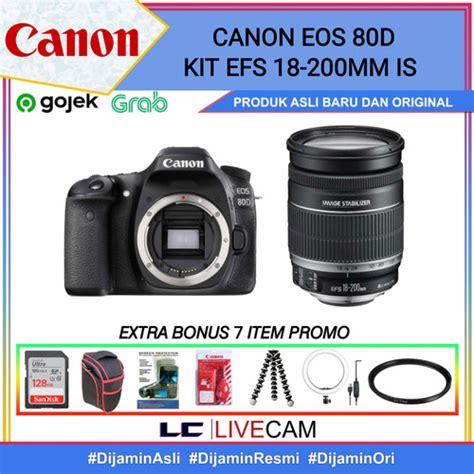 Promo CANON EOS 80D KIT 18 200MM IS KAMERA CANON EOS 80D KIT 18 200MM