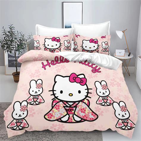 Hello Kitty Comforter Sets Children Bedding Set Home Twin 3 Piece Set 1