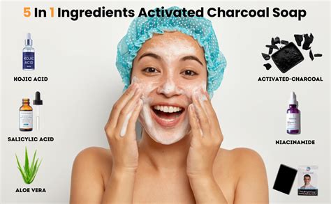 Areton Activated Charcoal Soap Bar Skin Brightening Skin Cleansing Smoothing Soothing Deep