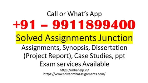 IGNOU MMPP 001 Synopsis And Project Report Submission IGNOU MBA