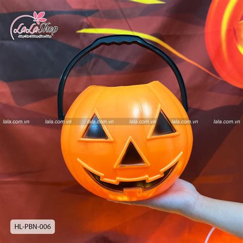 Phụ Kiện Halloween Giỏ Xách đựng Kẹo Bí Ngô Kinh Dị