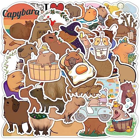 etiqueta do capivara adesivo Etiquetas bonitos impermeáveis do Capybara