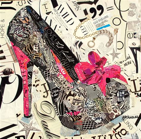 Mixed Media Artists International: Torn Paper High Heel Collage ...