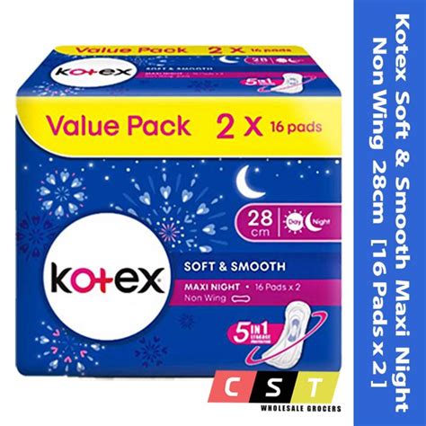 Kotex Soft Smooth Maxi Night Non Wing Cm Pads X Lazada