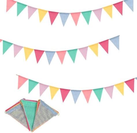 Topeedy M Multicolor Bunting Banner Nylon Pennant Banners With