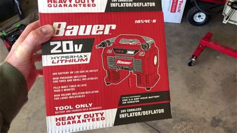 Bauer 20v Hf Air Inflator Air Pump Disappointment Youtube