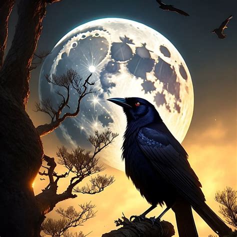 Download Raven Crow Moon Royalty Free Stock Illustration Image Pixabay