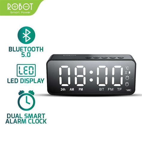 Jual Speaker Bluetooth Robot Rb Stereo Led Display Alarm With Fm