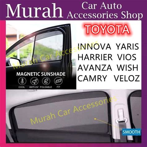 Toyota Car Fit Magnetic Sunshade Vios Yaris Veloz Camry Harrier Avanza