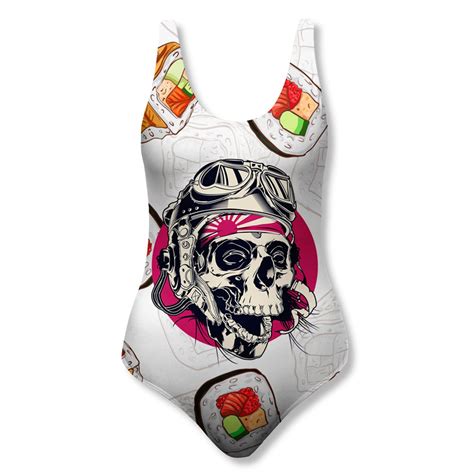 Skull Sushi Swimsuit Swimsuits Swimsuits Bathing Bathing Suit Bikini