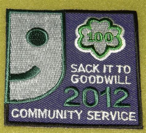 Girl Scouts 100th Anniversary Goodwill Service Patch