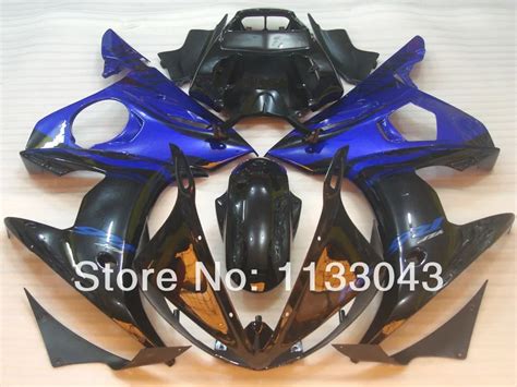 High Grade ABS Blue Black Fairings For Yamaha YZF R6 ABS YZF R6 03 04