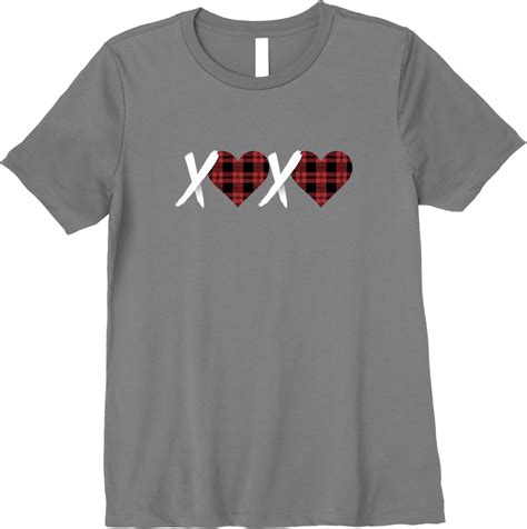 Valentines Day Xoxo Shirts For Women Girls Cute Plaid Heart