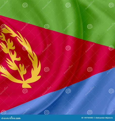 Bandeira De Ondula o De Eritreia Ilustração Stock Ilustração de