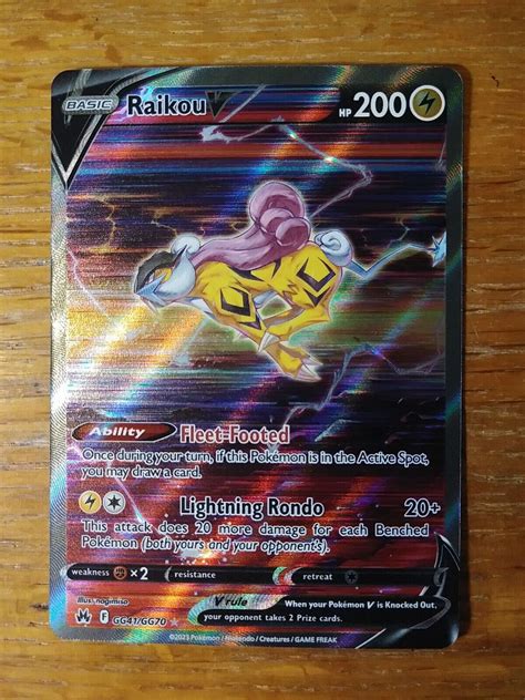 Pokemon Tcg Crown Zenith Raikou V Alt Art Ultra Rare Gg Gg Values