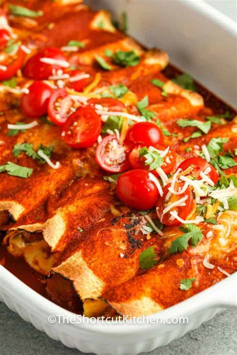 Cheesy Chicken Enchiladas The Shortcut Kitchen