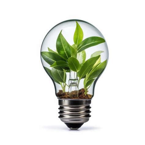 Premium Photo Light Bulb With Plant Inside Isolated On White