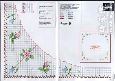 Tovaglietta Da Ricamare Con Fiori Boccioli Di Rose E Campanelline