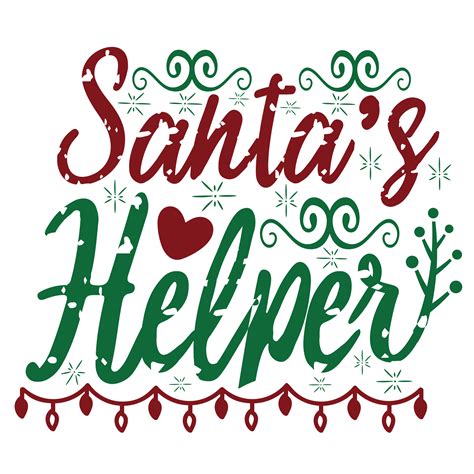 Santas Helper Merry Christmas Svg Mega Christmas Svg Sant Inspire