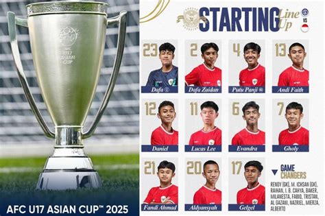 Susunan Pemain Timnas Indonesia U 17 Vs Kepulauan Mariana Utara U 17