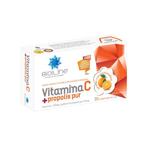 Vitamina C Propolis Pur Biosunline Comprimate Helcor Farmacia