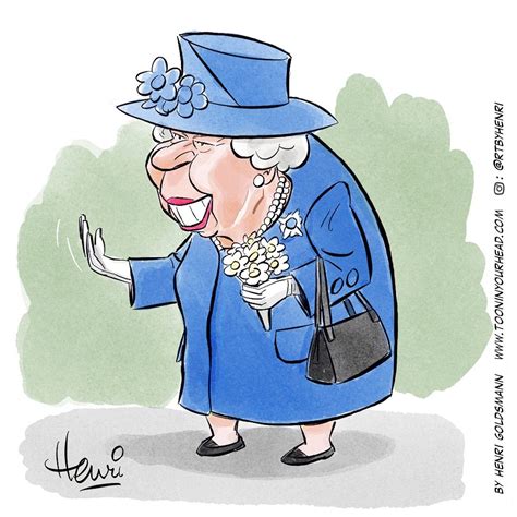 Queen Elizabeth Cartoon Drawing