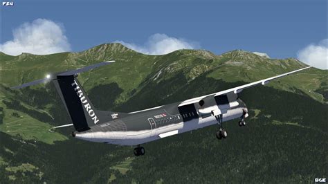 AEROFLY FS 4 [Dash 8/Q400 : Courchevel, France Airport] Takeoff (4 ...