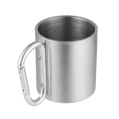 Draagbare Outdoor Roestvrij Staal Water Koffie Mok Self Lock