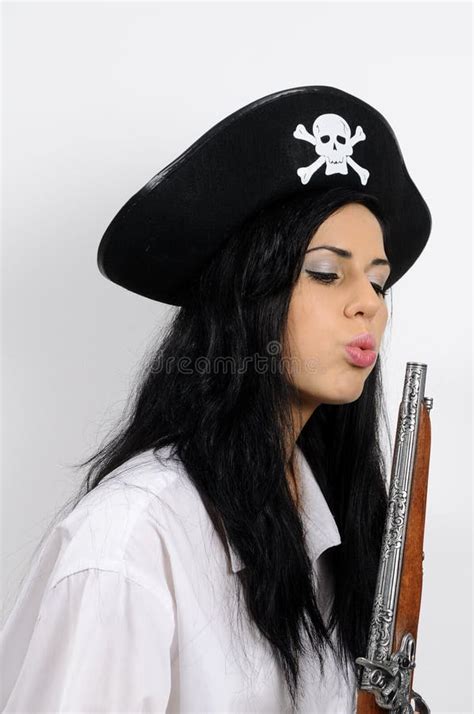 Pirate Woman With Gun Stock Photo Image Of House Cute 12516678