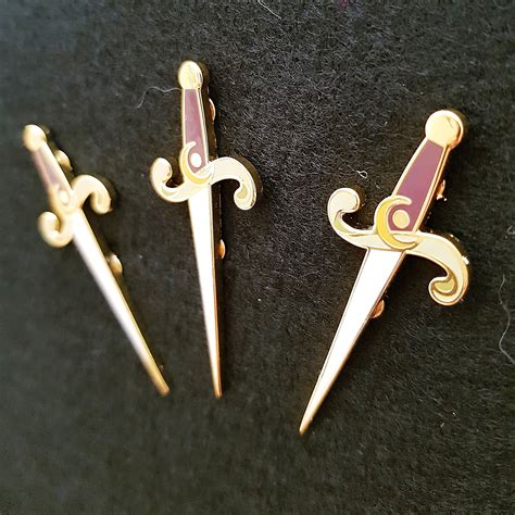 Dagger Hard Enamel Pin Art Nouveau Sword Pin Pins Lapel Etsy