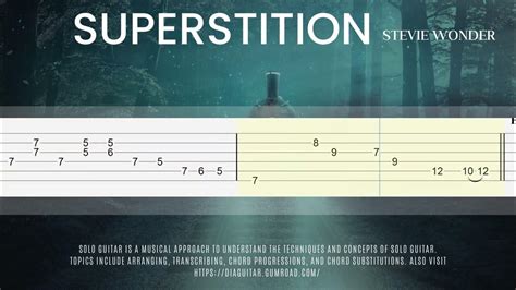 Superstition Stevie Wonder Fingerstyle Guitar Tutorial Tab Youtube