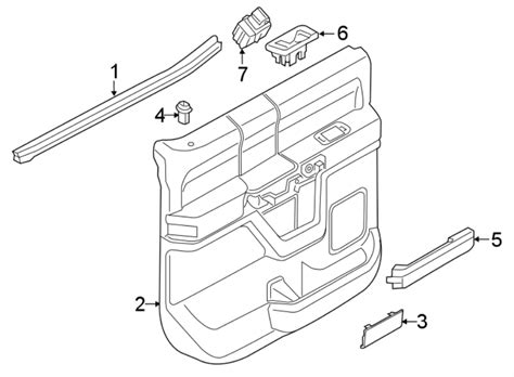 2024 Ford F 250 Super Duty Door Interior Trim Panel Rear Lower