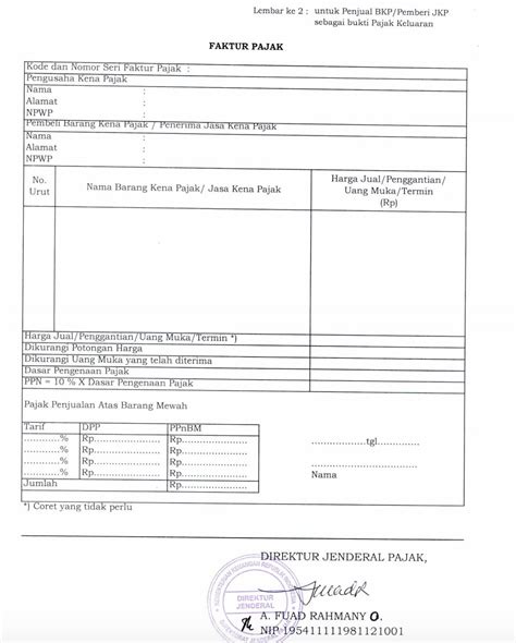 Detail Contoh Faktur Pajak Standar Koleksi Nomer 12