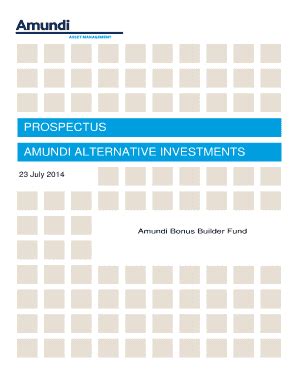 Fillable Online PROSPECTUS AMUNDI ALTERNATIVE INVESTMENTS Fax Email