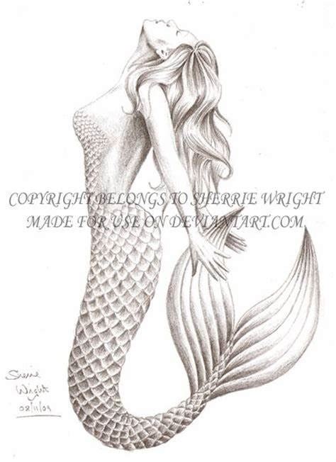 Mermaid Tail Sketch at PaintingValley.com | Explore collection of ...