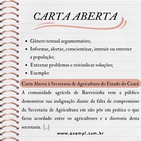 9 Exemplos De Carta Aberta Carta Formal E Persuasiva