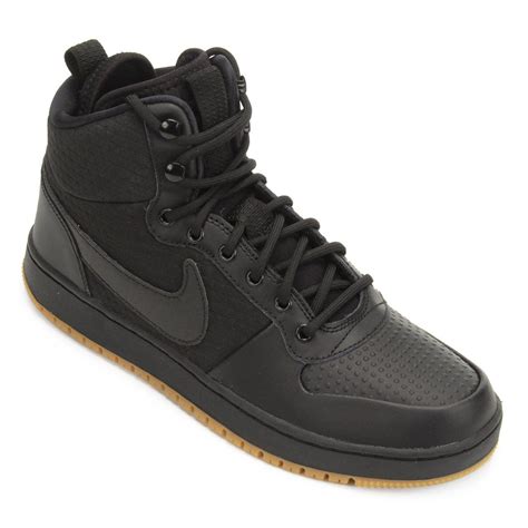 Tênis Cano Alto Nike Ebernon Mid Winter Masculino Preto e Marrom Cano